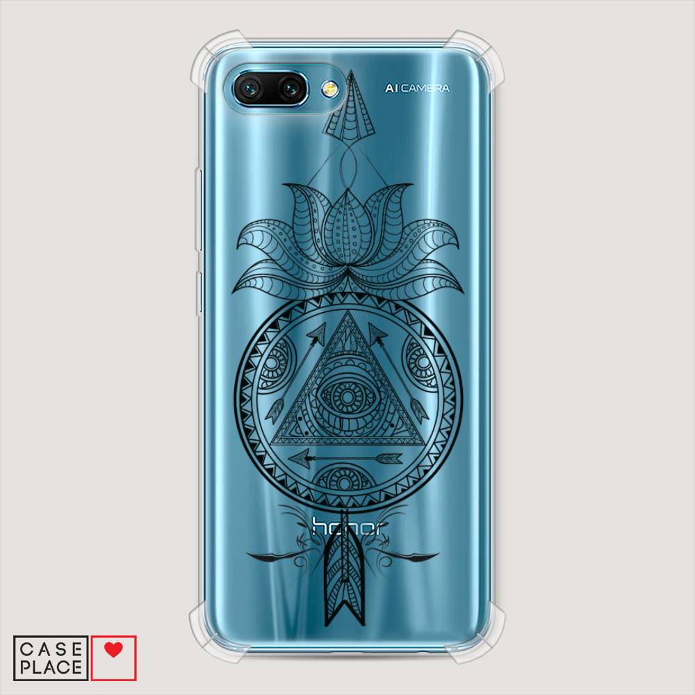 

Чехол Awog на Honor 10 "Талисман арт черный", Серый, 65351-1