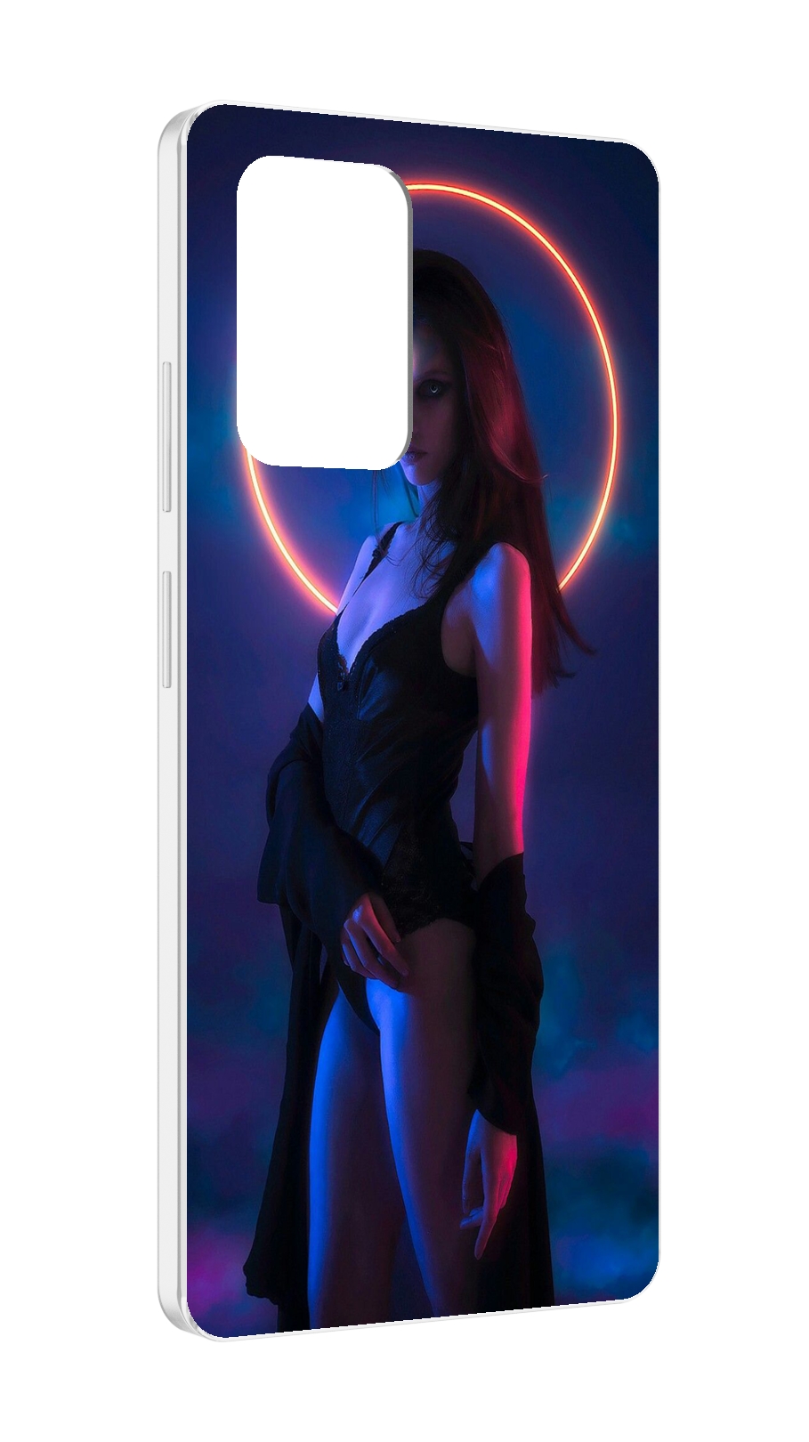 

Чехол MyPads девушка с неоновым кругом женский для ZTE Blade V40 Pro, Tocco