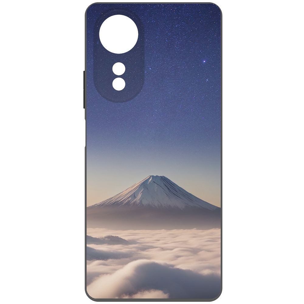 

Чехол-накладка Krutoff Soft Case Япония, Фудзияма для Oppo A58 4G черный