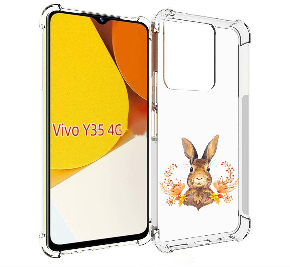 

Чехол MyPads зайка в цветах для Vivo Y35 4G 2022 / Vivo Y22, Прозрачный, Tocco
