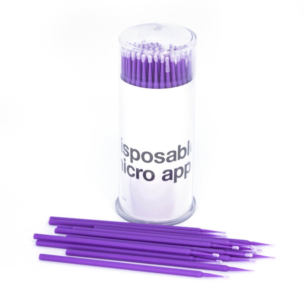 Микробраши для ресниц фиолетовые UV3291 100 шт