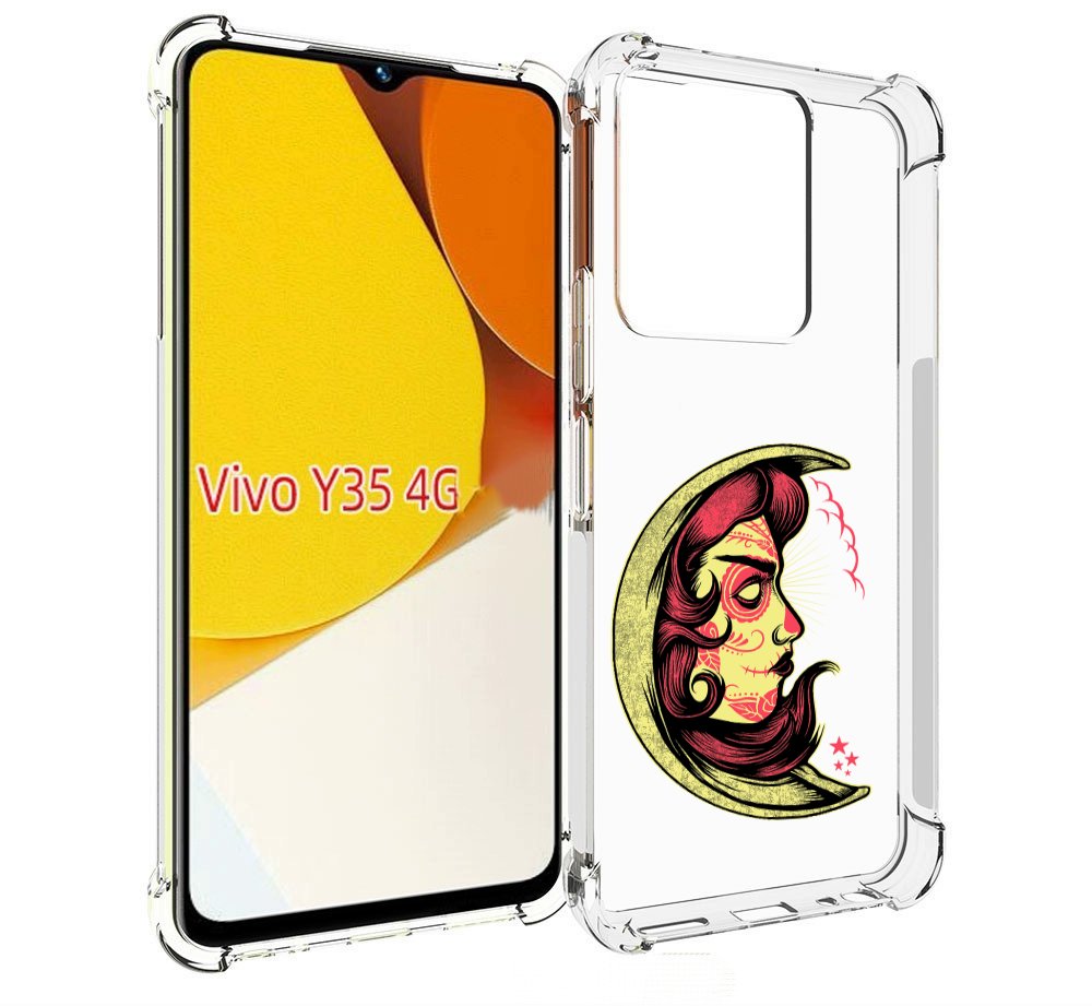 

Чехол MyPads желтый полумесяц с лицом девушки для Vivo Y35 4G 2022 / Vivo Y22, Прозрачный, Tocco