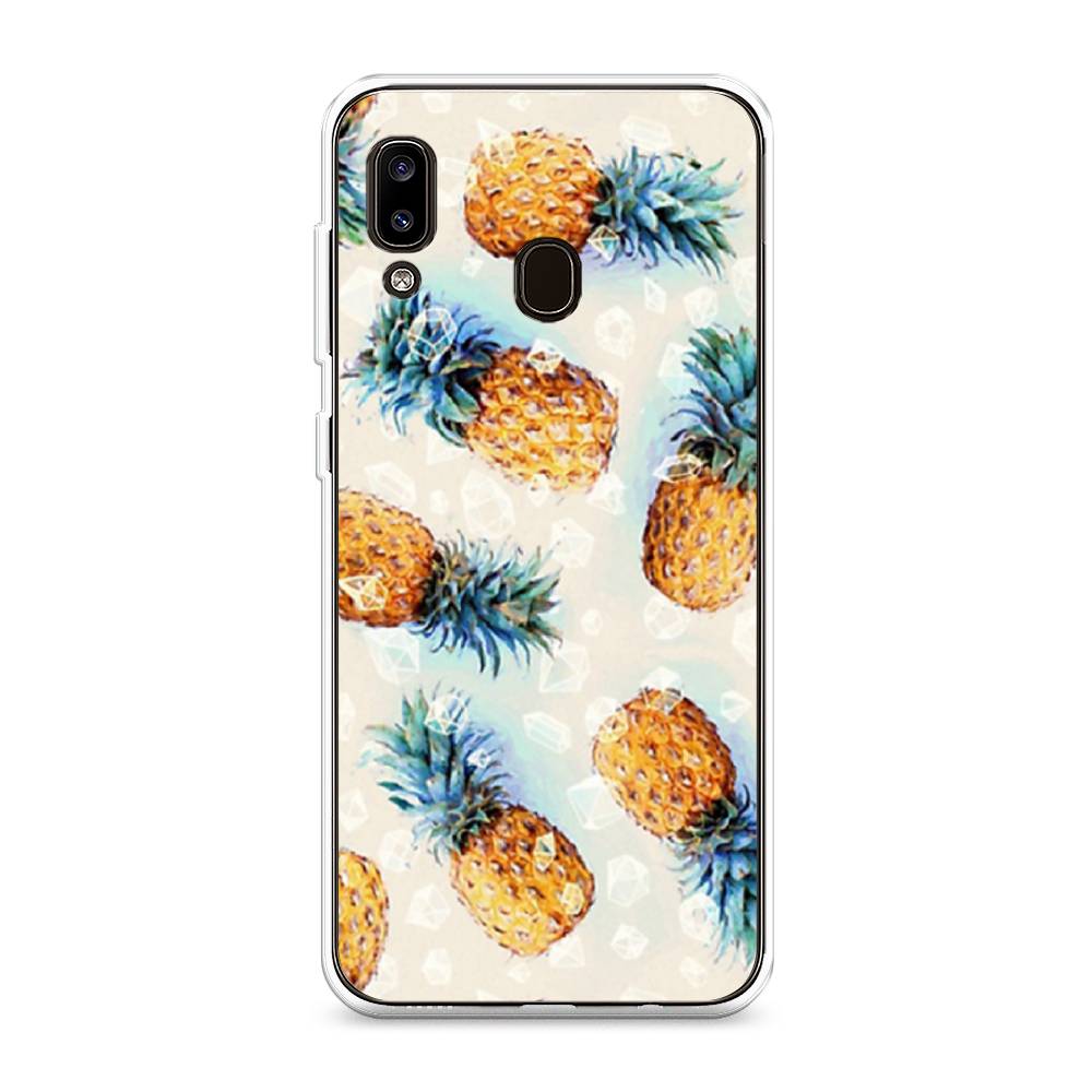 

Чехол Awog на Samsung Galaxy A20/A30 "Ананасы", Разноцветный, 27650-3