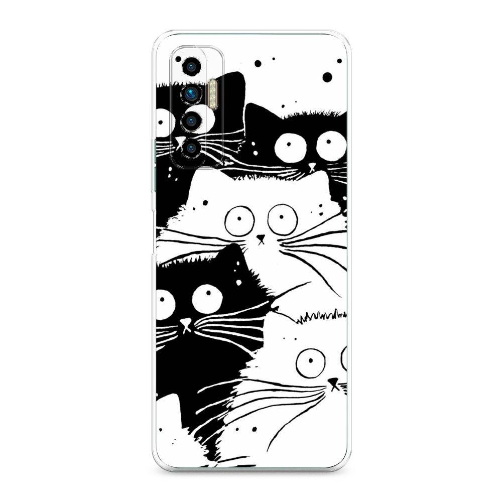 

Чехол Awog на Tecno Camon 17P "Коты черно-белые", Разноцветный, 300150-2