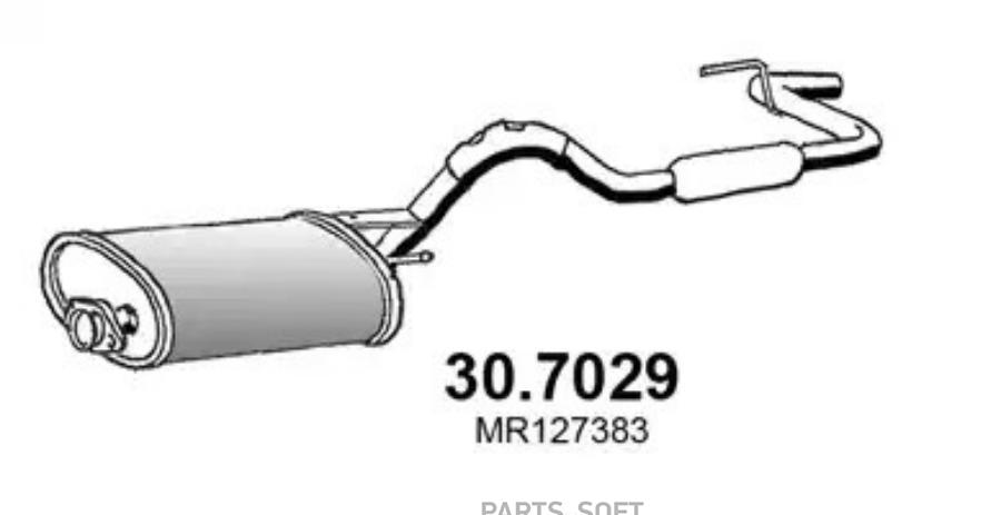 

ASSO Резонатор глуш. задний MITSUBISHI L200 96-, 307029