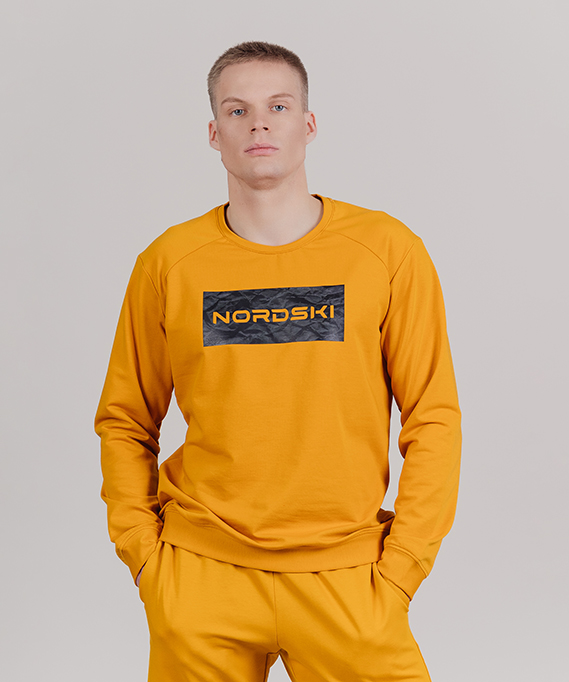 

Свитшот мужской NordSki Simple Logo желтый XL, Simple Logo