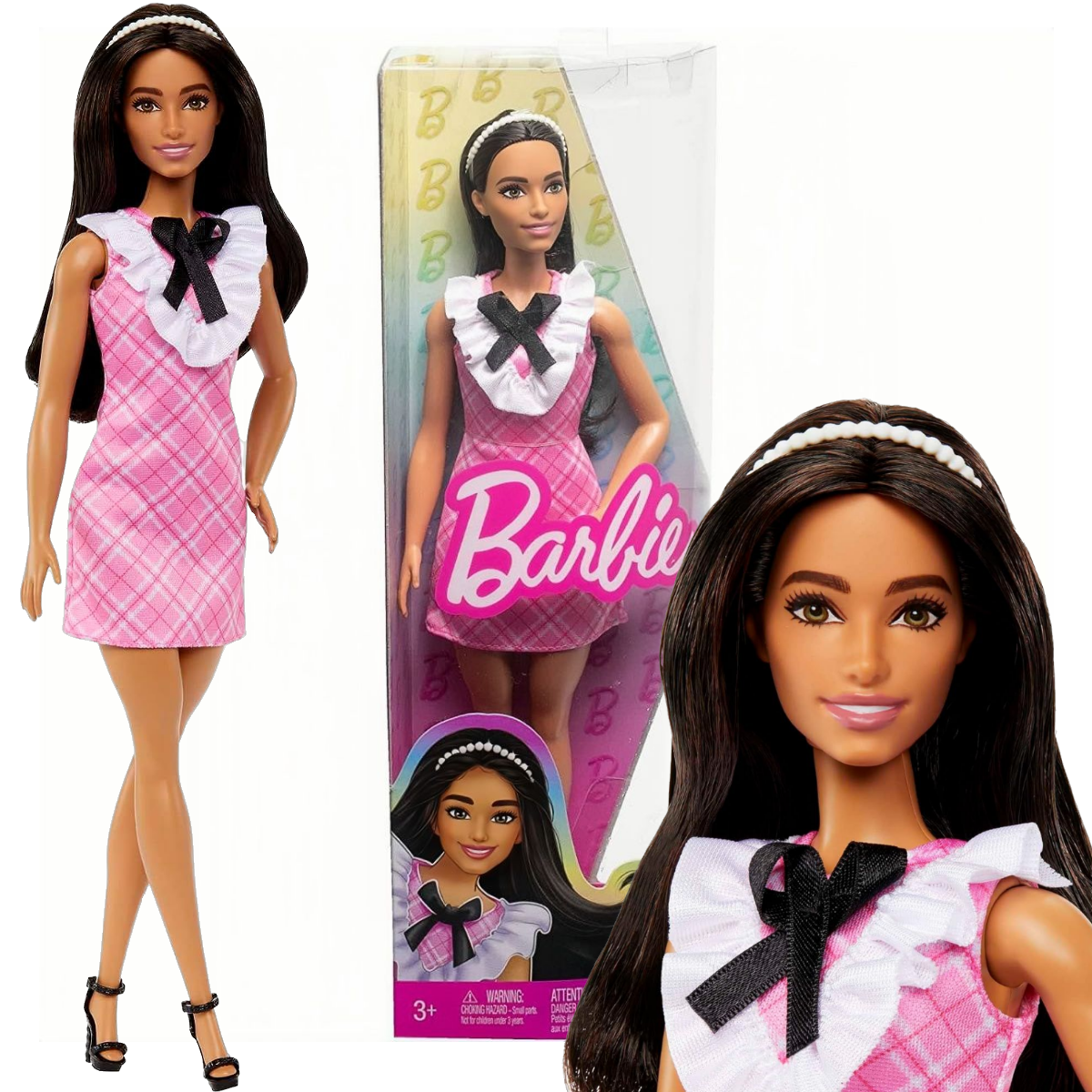 Кукла Барби Серия Barbie Fashionistas Модница, Брюнетка, В Клетчатом Платье