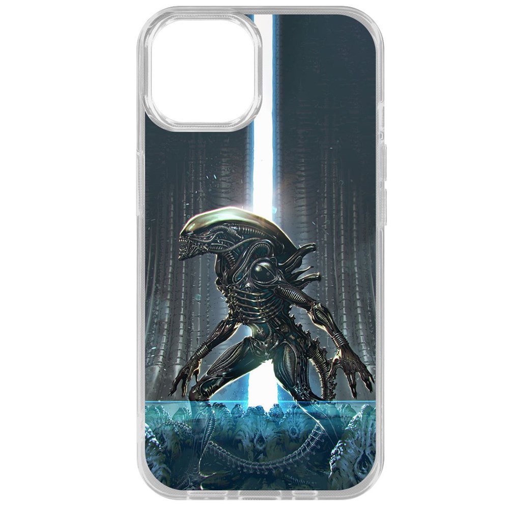

Чехол-накладка Case Чужой. Тревога для iPhone 15, Прозрачный