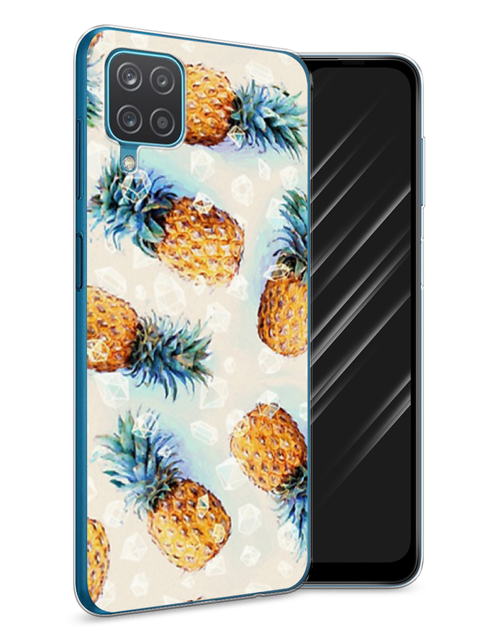

Чехол Awog на Samsung Galaxy A12 / Самсунг A12 "Ананасы", Разноцветный, 2101650-3