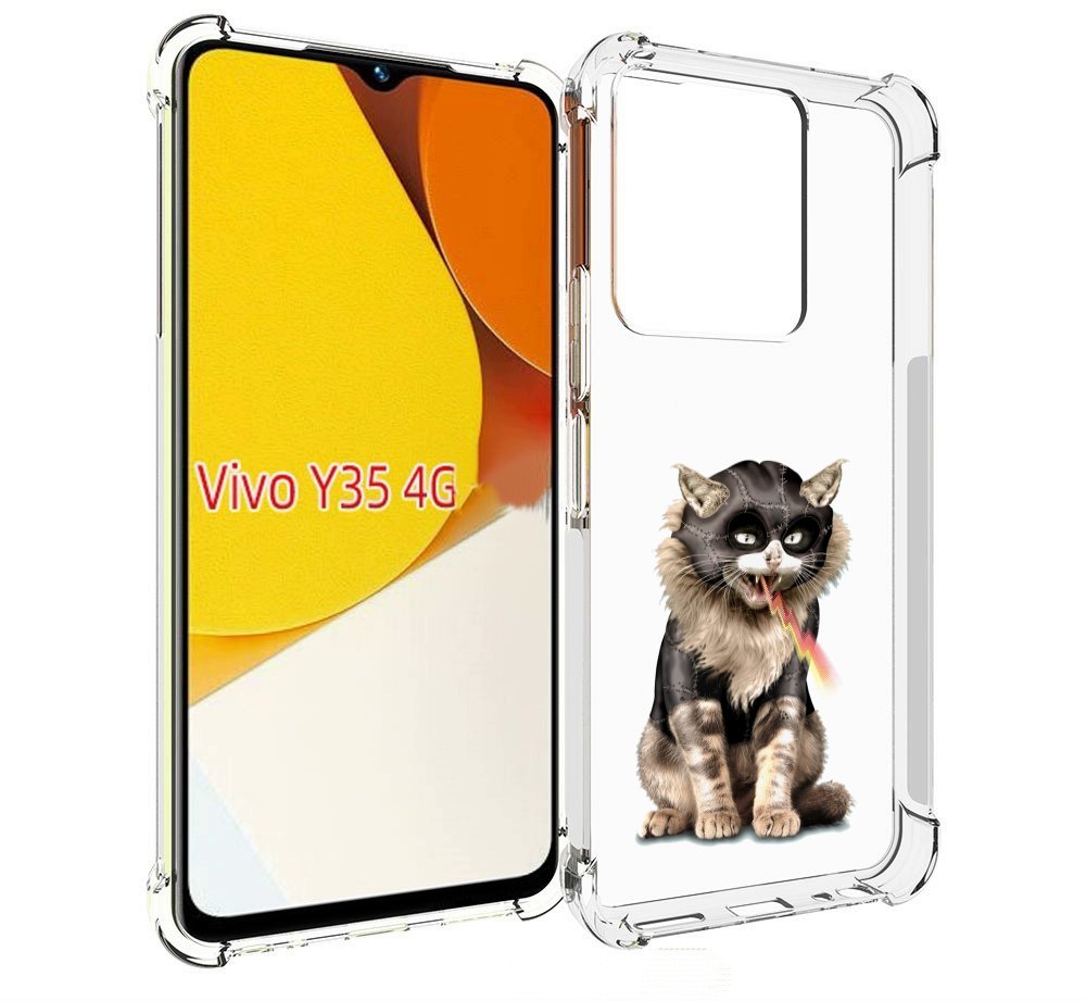 

Чехол MyPads дьяволский кот для Vivo Y35 4G 2022 / Vivo Y22, Прозрачный, Tocco