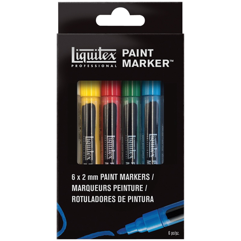 Набор акриловых маркеров Liquitex Paint marker Fine 4690002 2 мм скошенные 6 штук