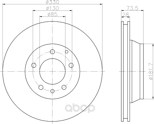 

Тормозной диск HELLA PAGID для Audi Q7/Volkswagen Touareg/Porsche Cayenne 8DD355109821