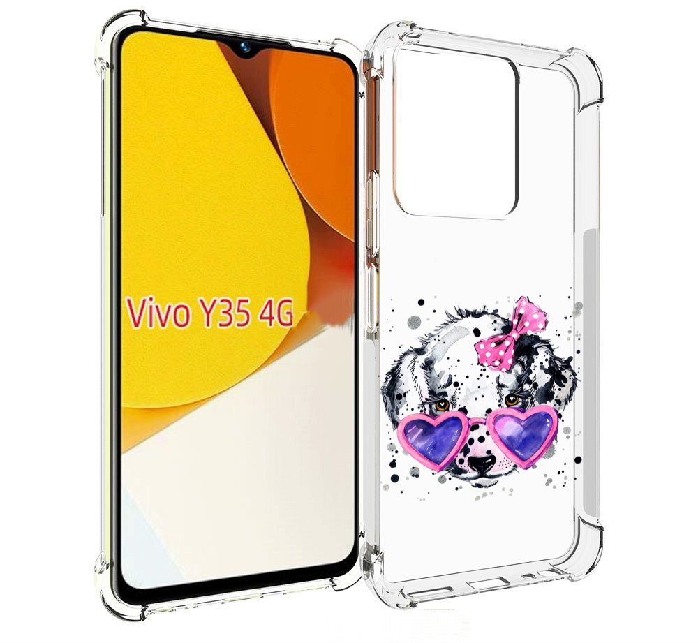

Чехол MyPads долматинец в очках для Vivo Y35 4G 2022 / Vivo Y22, Прозрачный, Tocco
