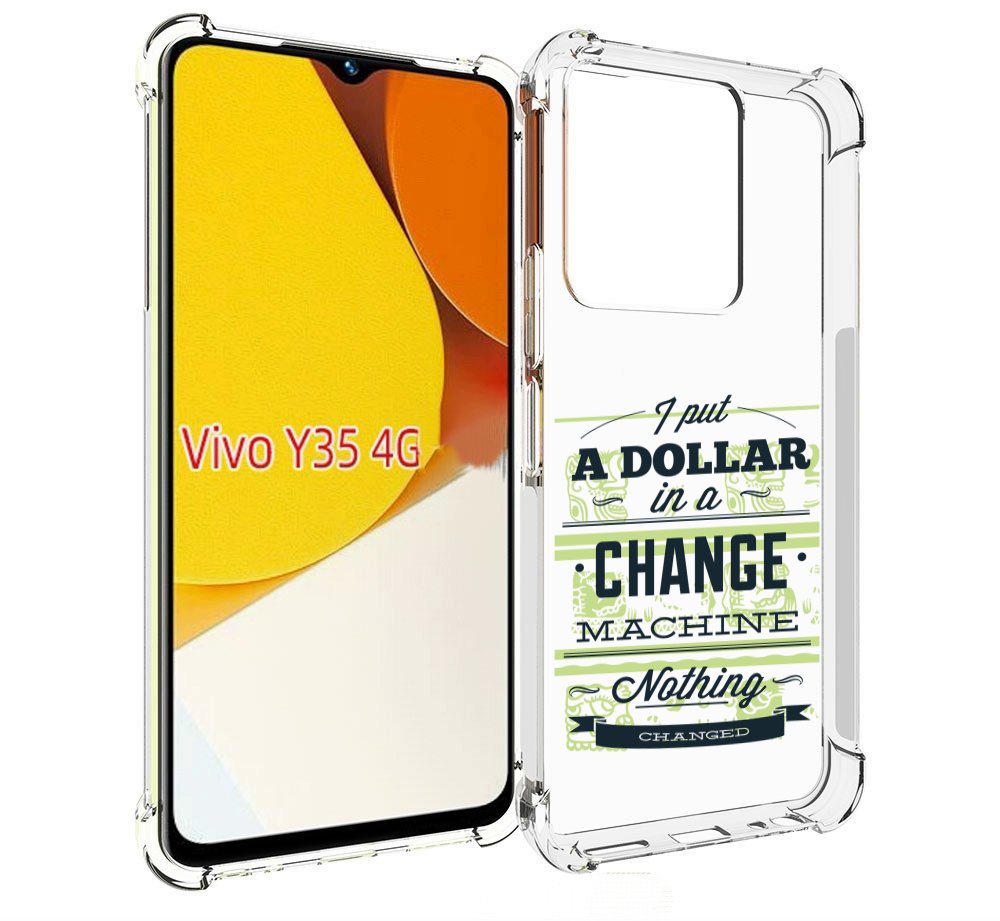 

Чехол MyPads доллар надпись для Vivo Y35 4G 2022 / Vivo Y22, Прозрачный, Tocco