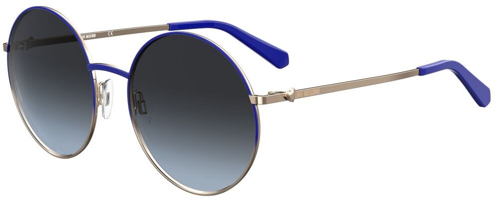 

Солнцезащитные очки MOSCHINO LOVE MOL037/S PJP blue gold/grey azure, MOL037/S PJP