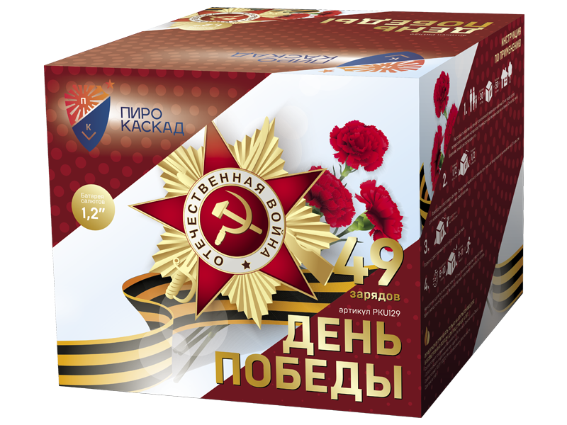 

Салют Пиро-Каскад День Победы PKU129 49 залпов, Батареи салютов