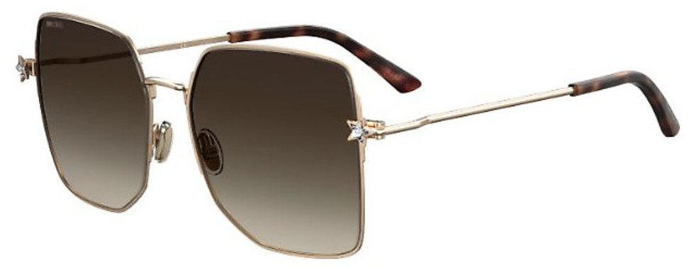 

Солнцезащитные очки Jimmy Choo TRISHA/G/SK J5G gold ha/brown shaded, TRISHA/G/SK J5G