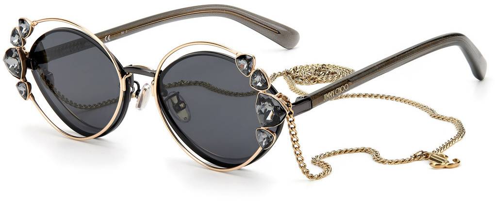 

Солнцезащитные очки Jimmy Choo SHINE/S 2M2 black gold ir/grey, SHINE/S 2M2