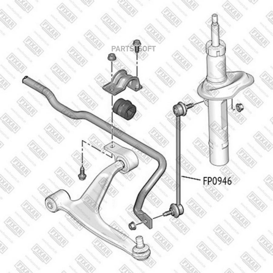 

Тяга стабилизатора переднего Ford Focus C-MAX/Focus II/Focus II Turnier 03>18 Citroen Berl