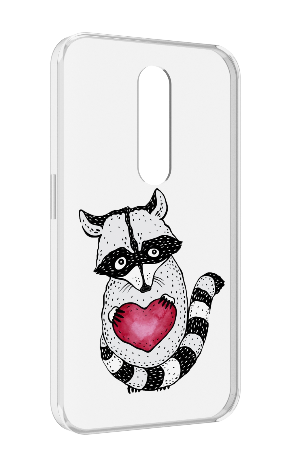 

Чехол MyPads Енот с сердечком для Motorola Moto X Force (XT1585 / XT1581), Прозрачный, Tocco