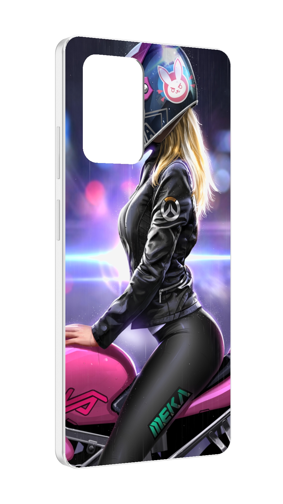 

Чехол MyPads девушка на мотоцикле неон женский для ZTE Blade V40 Pro, Tocco