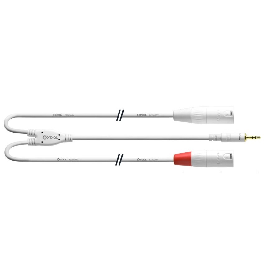 

Кабель аудио 1xMini Jack - 2xXLR Cordial CFY 3 WMM-SNOW 3.0m, CFY 3 WMM-SNOW 3.0m