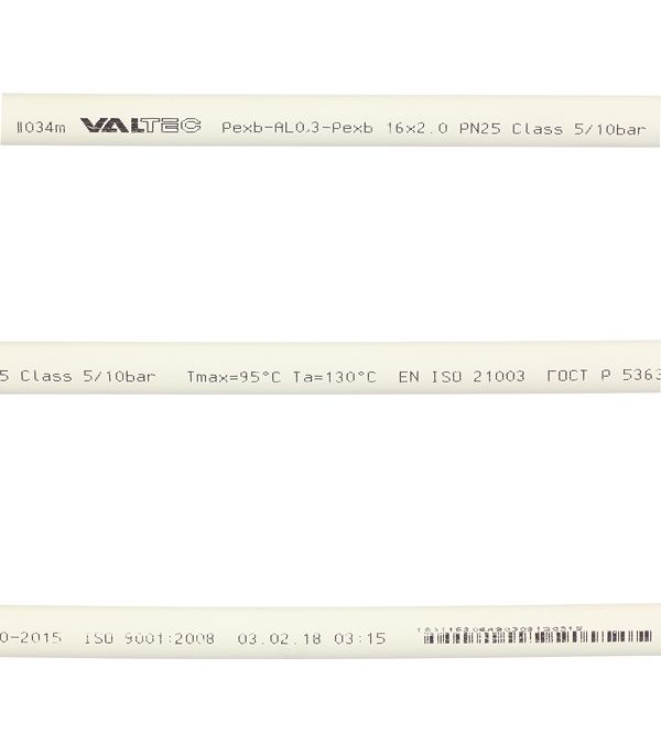 

Труба металлопластиковая VALTEC (V1620.100) 16 мм (100 м), Белый, p136783