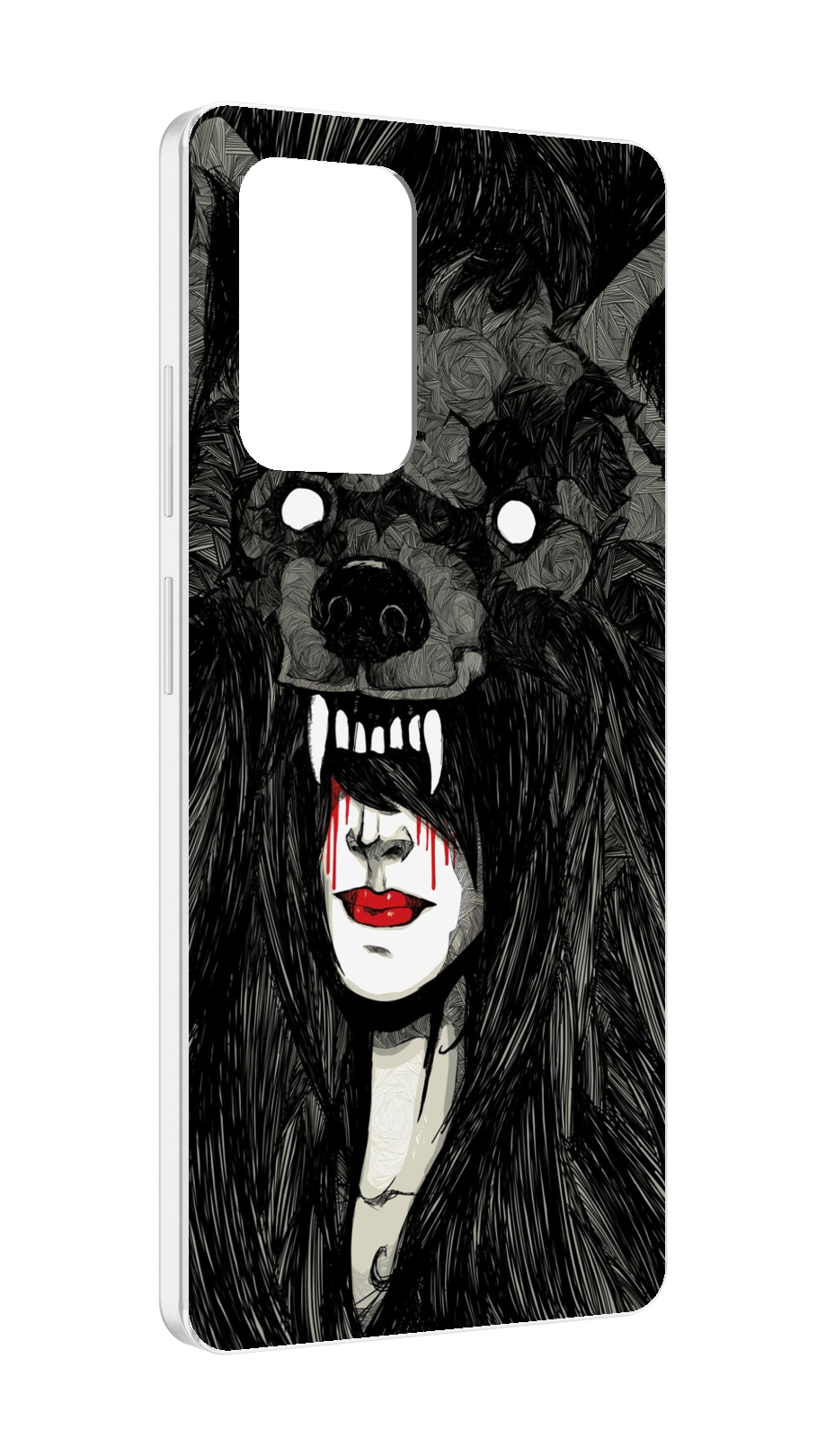 

Чехол MyPads девушка в шкуре волка женский для ZTE Blade V40 Pro, Tocco