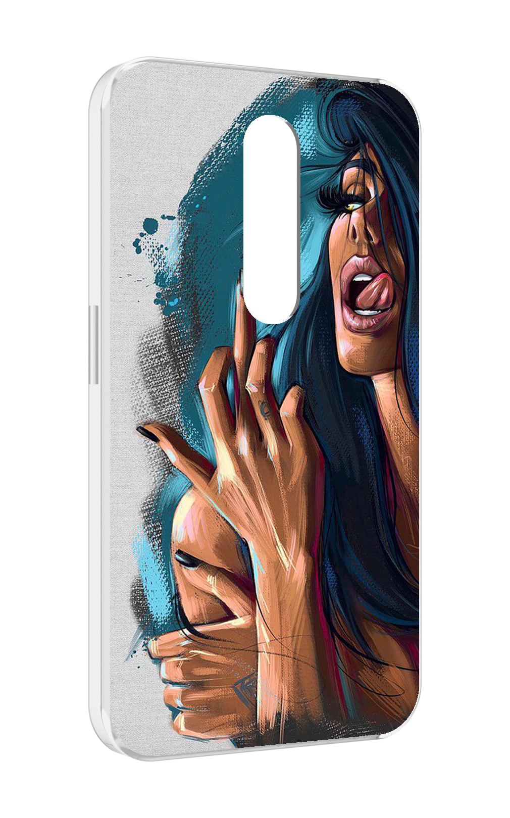 

Чехол MyPads Девушка-нарисованная-дерзкая женский для Motorola Moto X Force (XT1585), Прозрачный, Tocco