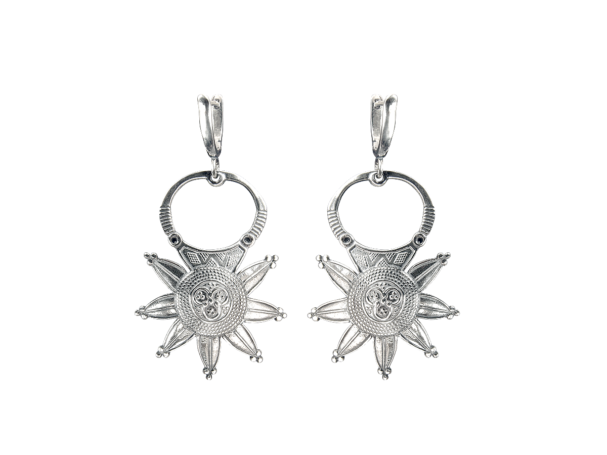 

Серьги подвески из серебра Мастерская Алёшиных С27.21.08.00, С27.21.08.00
