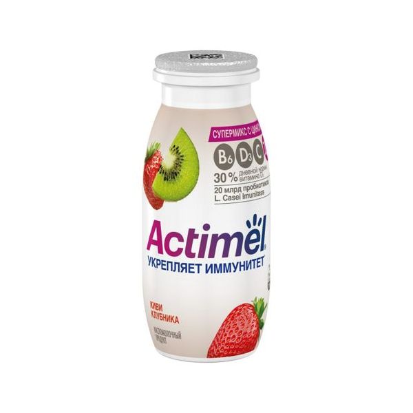 Кисломолочный напиток Actimel киви-клубника 1,5% БЗМЖ 95 мл