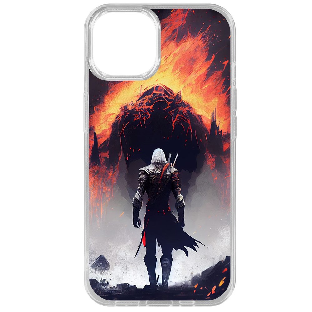 

Чехол-накладка Case Ведьмак. Геральт для iPhone 15, Прозрачный