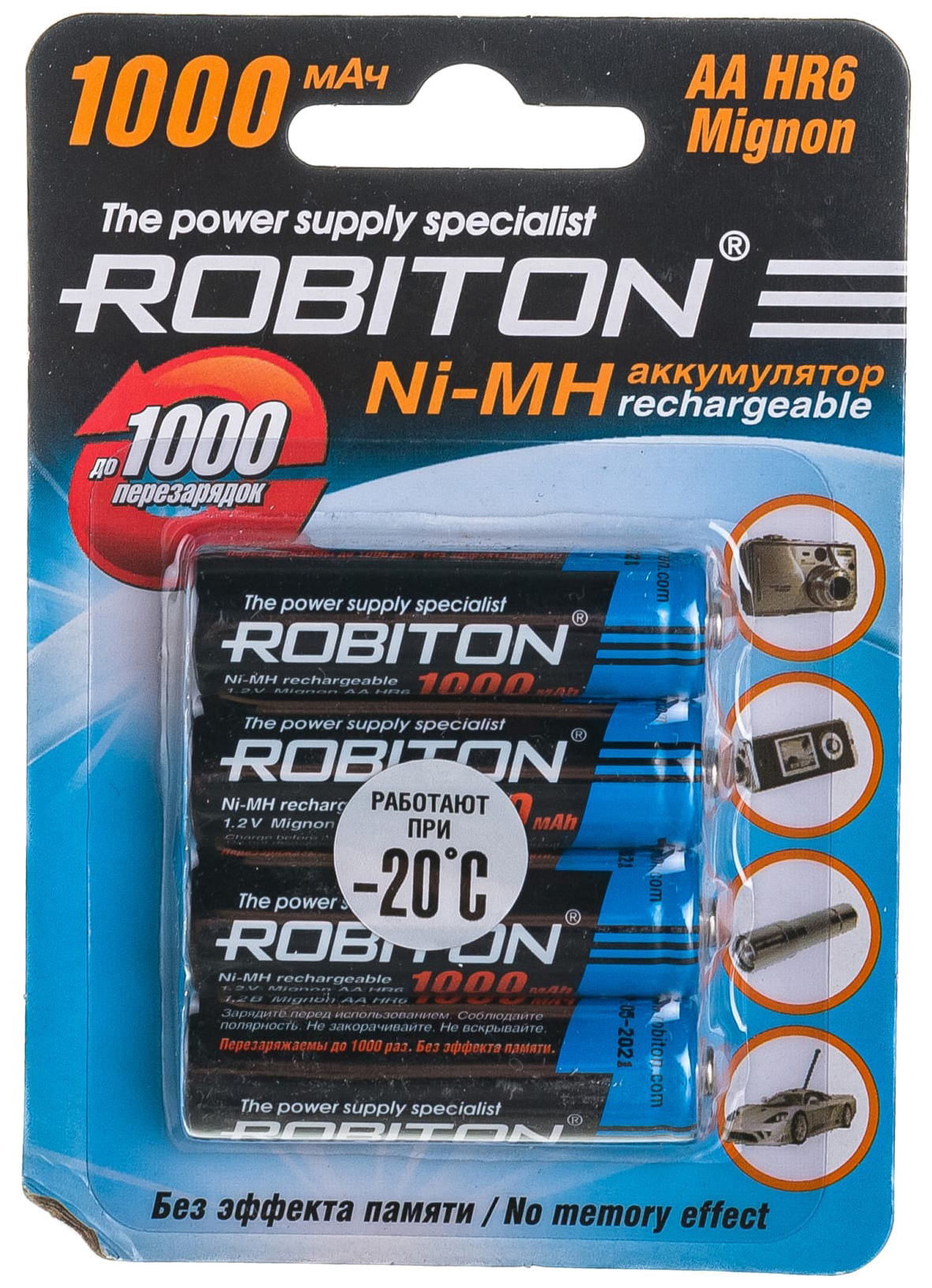 

Аккумулятор ROBITON 1000MHAA-4 BL4, 11883