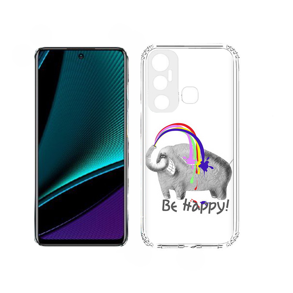 

Чехол MyPads счастливый слон для Infinix Hot 11, Прозрачный, Tocco