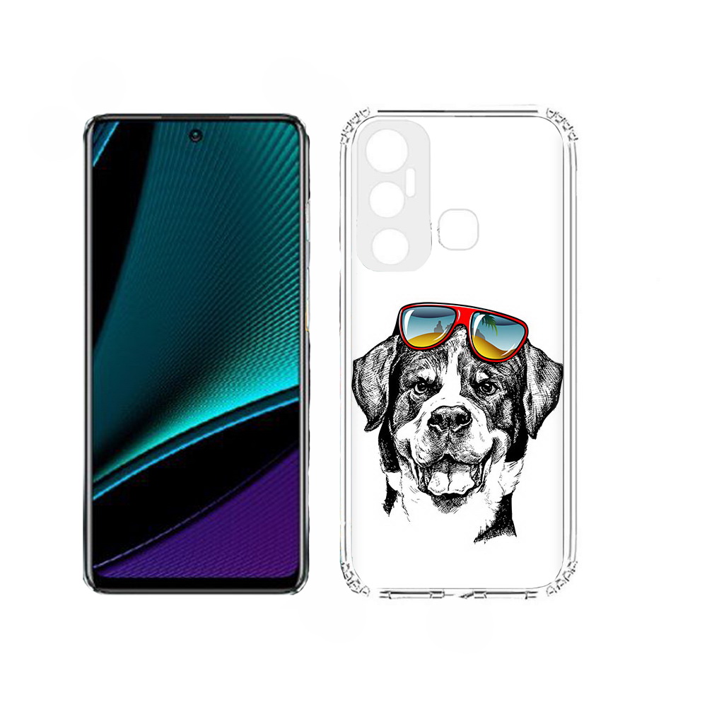 

Чехол MyPads счастливая собака для Infinix Hot 11, Прозрачный, Tocco