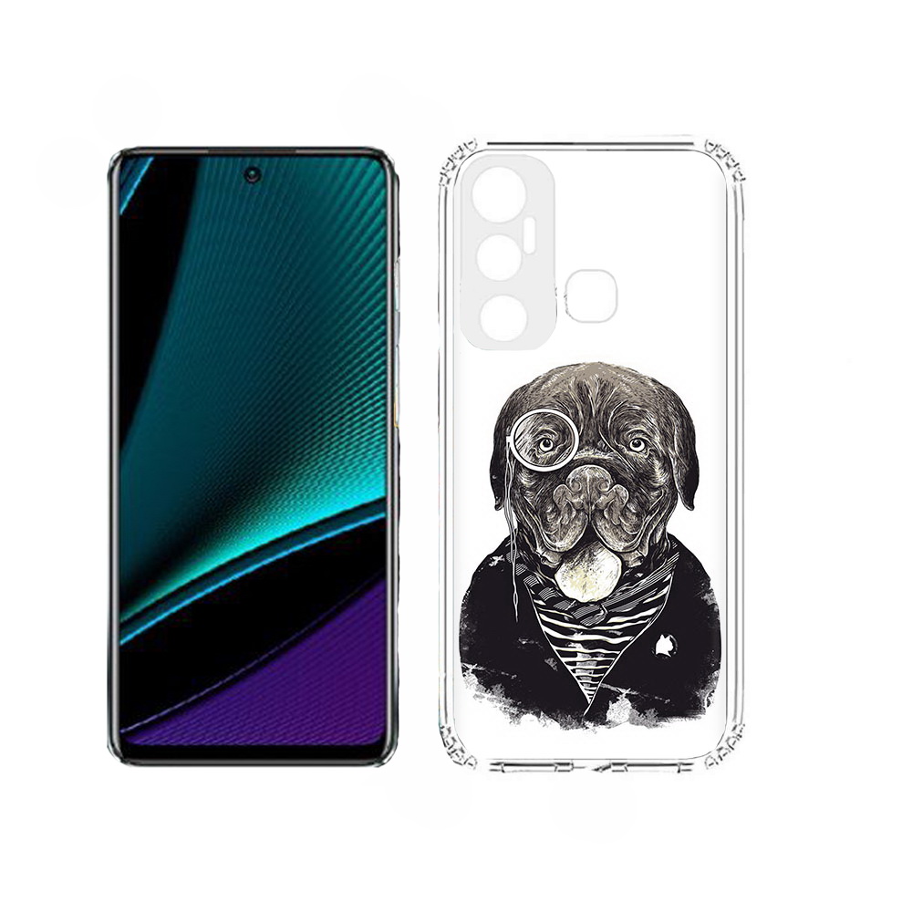 

Чехол MyPads солидный песик для Infinix Hot 11, Прозрачный, Tocco