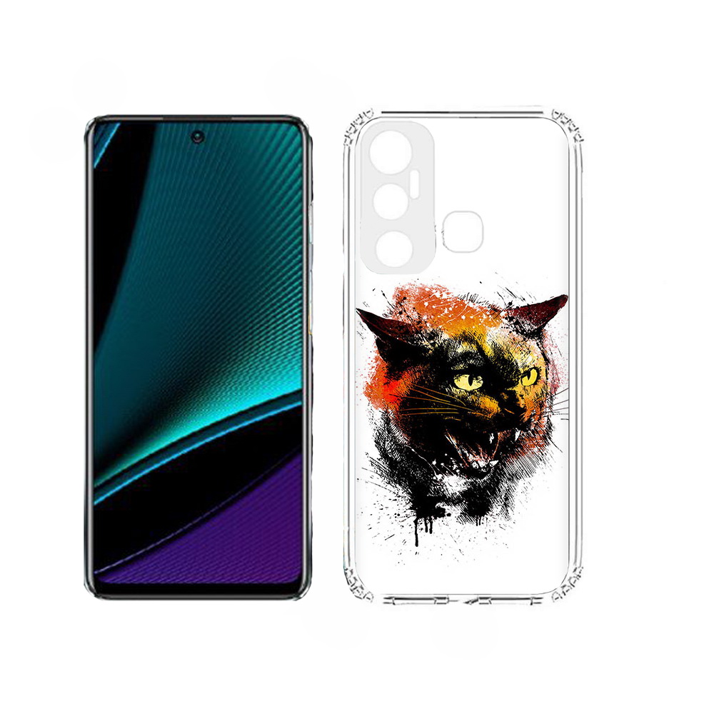 

Чехол MyPads сиамский кот для Infinix Hot 11, Прозрачный, Tocco