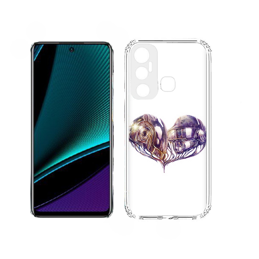 

Чехол MyPads сердце абстракция для Infinix Hot 11, Прозрачный, Tocco
