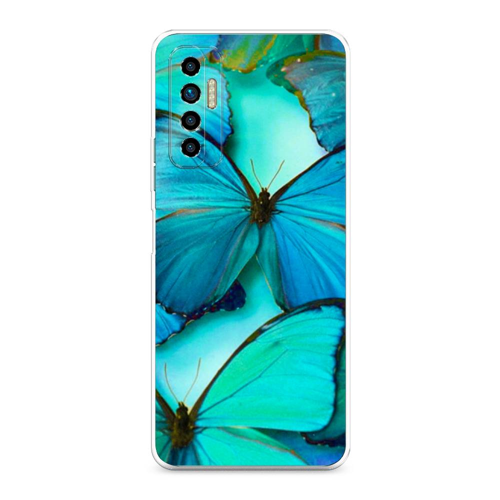 фото Чехол awog "неоновые бабочки" для tecno camon 17p