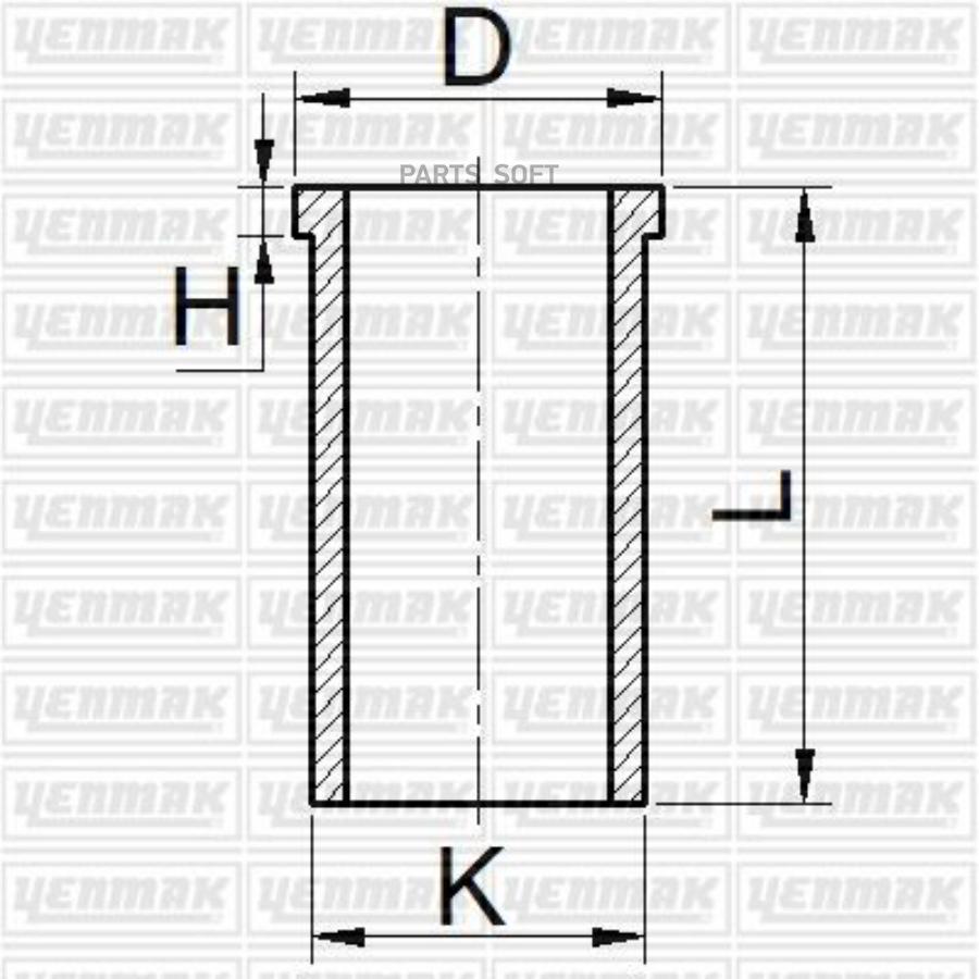 

79,51 Mm Гильза К=82,57, L=151,8, H=4,7, D=85,4 YENMAK арт. 5165303000