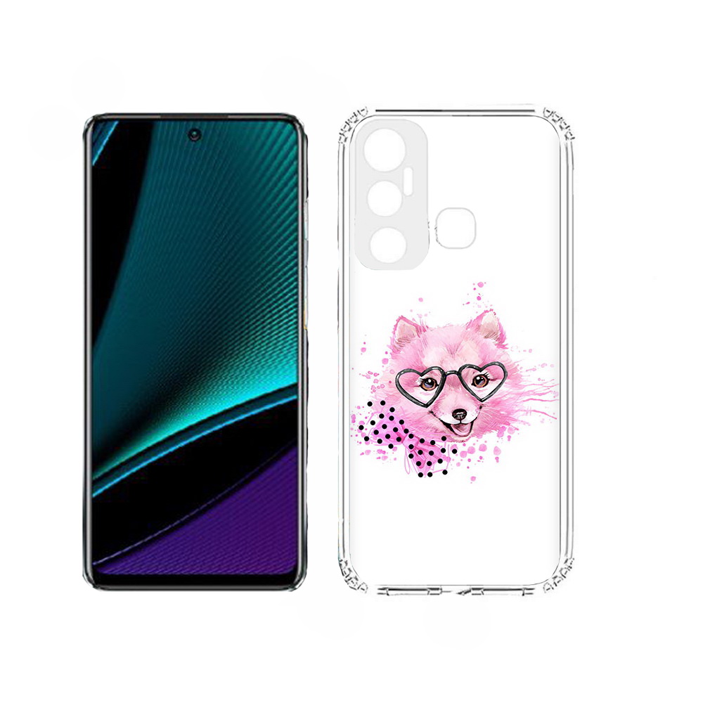 

Чехол MyPads розовый волченок для Infinix Hot 11, Прозрачный, Tocco