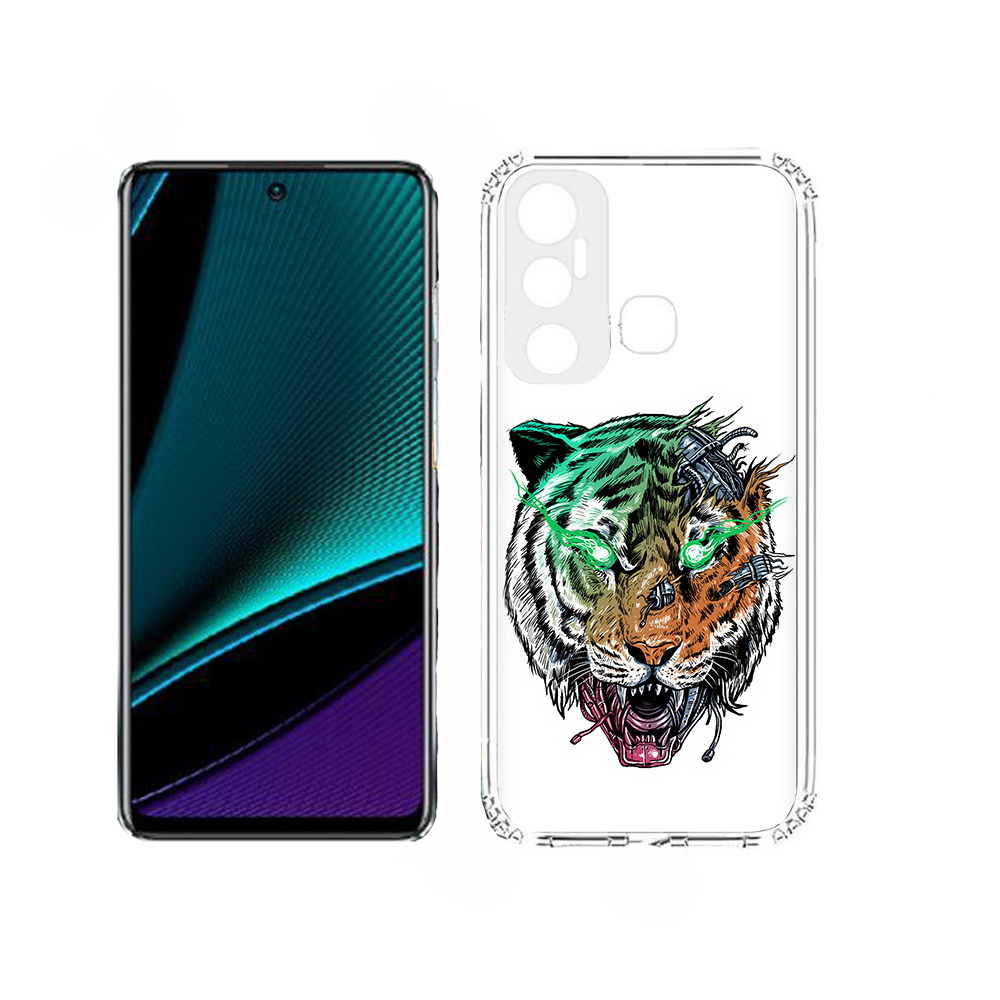 

Чехол MyPads робо-тигр для Infinix Hot 11, Прозрачный, Tocco