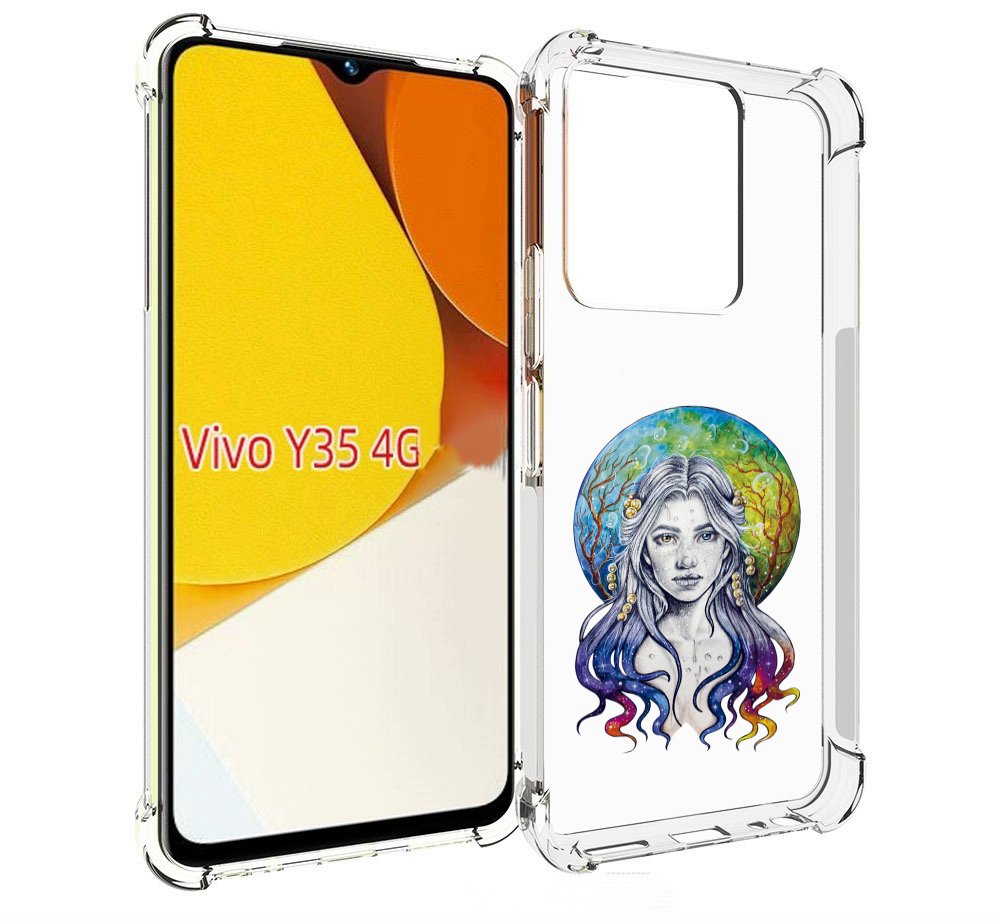 

Чехол MyPads девушка с красивыми волосами для Vivo Y35 4G 2022 / Vivo Y22, Прозрачный, Tocco