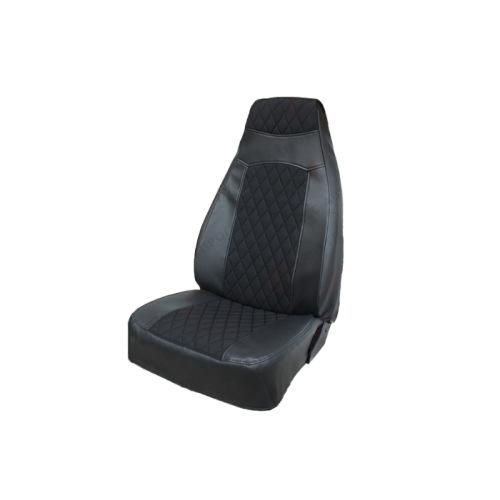 Чехол на сиденье водителя Газелист52 для Газель 3302, экокожа/жаккард стёганый, черный
