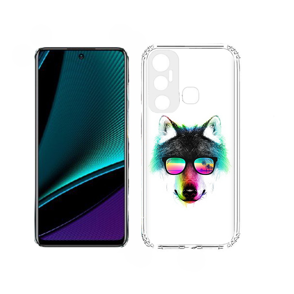 

Чехол MyPads радужный волк для Infinix Hot 11, Прозрачный, Tocco