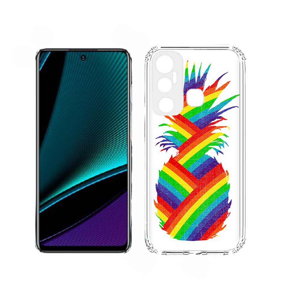 

Чехол MyPads радужный ананас для Infinix Hot 11, Прозрачный, Tocco