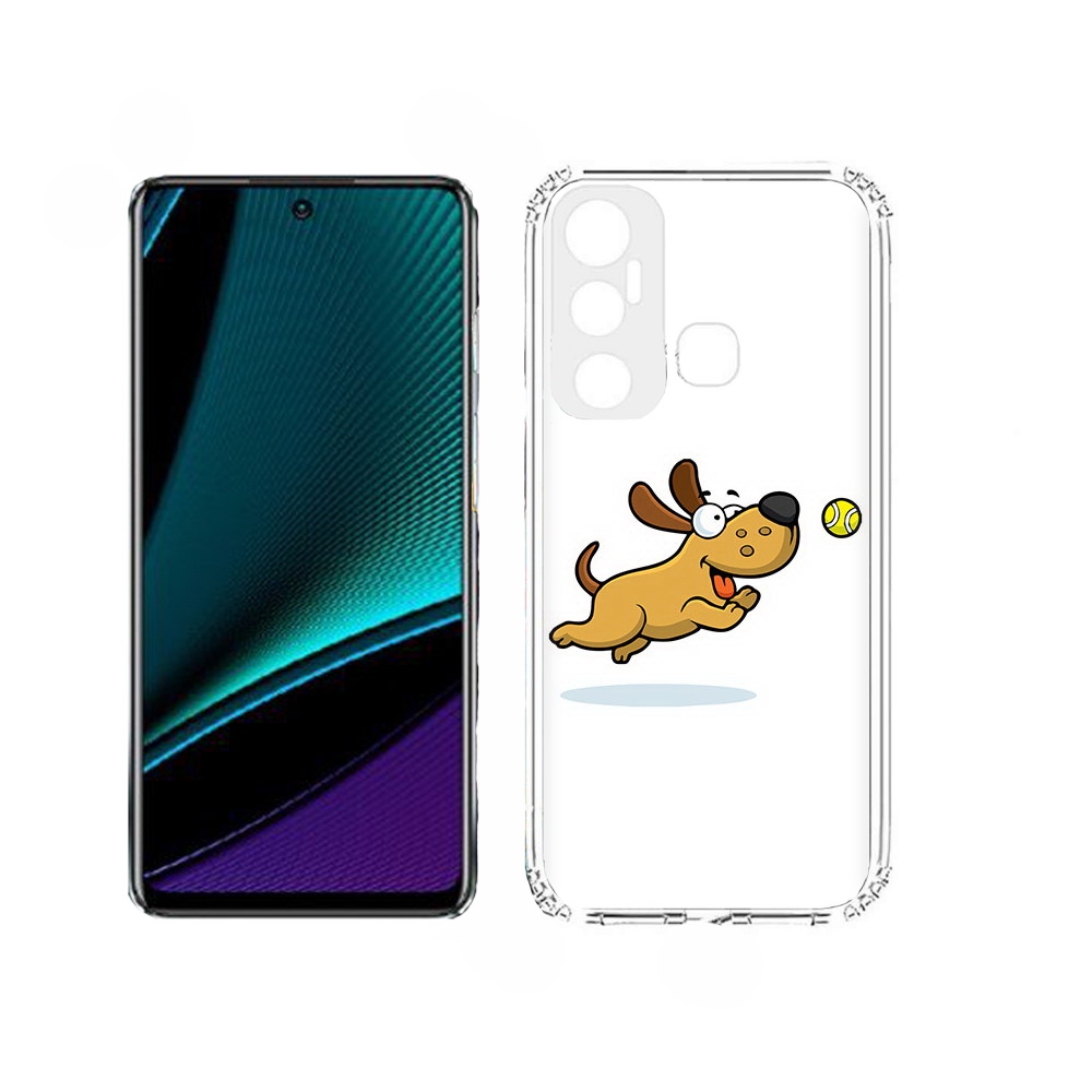 

Чехол MyPads пёсик для Infinix Hot 11, Прозрачный, Tocco