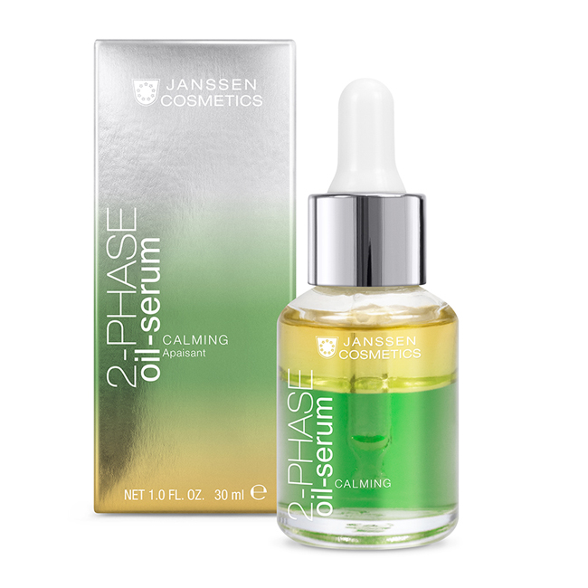 Двухфазная успокаивающая сыворотка Janssen Cosmetics 2-Phase Oil Serum Calming 30 мл inspira cosmetics разглаживающая морщины и устраняющая сухость сыворотка 30 мл