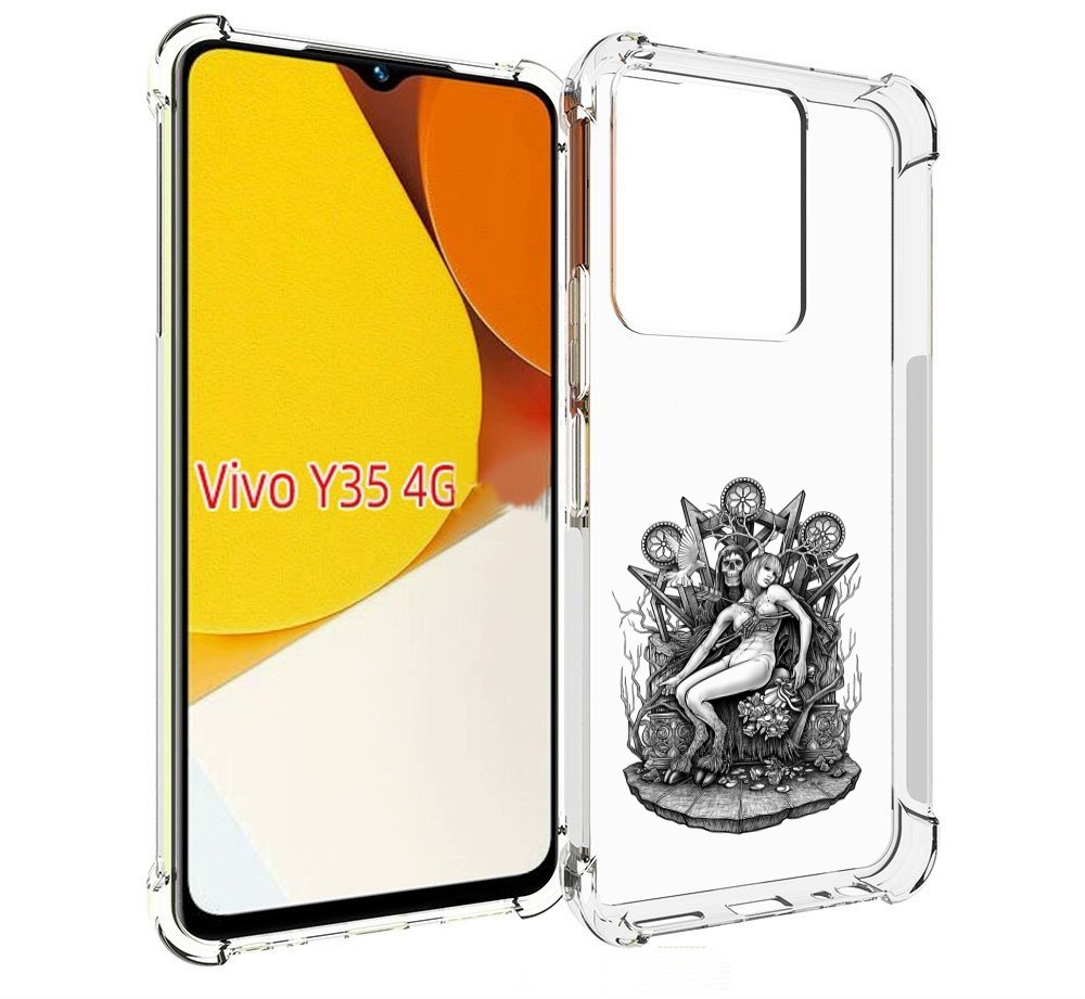 

Чехол MyPads девушка на троне для Vivo Y35 4G 2022 / Vivo Y22, Прозрачный, Tocco