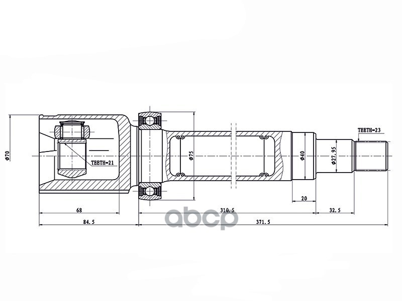 

Шрус Внутренний Fr (передний) Rh (правый) Ford Fusion 02-10/1.4 Мкпп Sat арт. FD-414